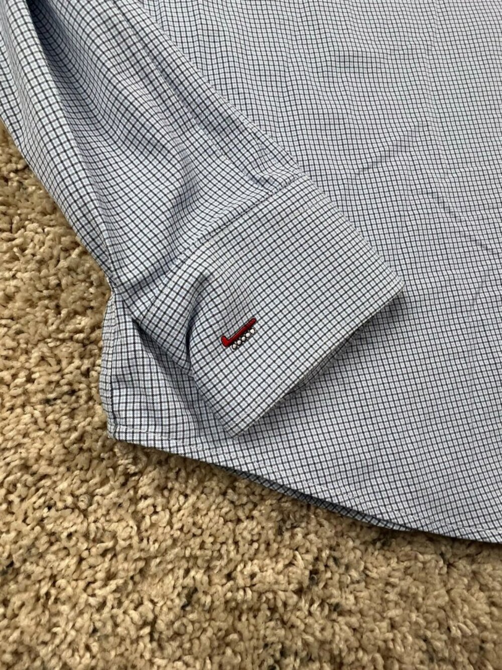 Peter Millar Large Blue Check Summer Comfort Long Sleeve Button Up Shirt 4e - Picture 8 of 9